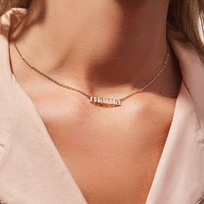 Women Simple Letter Mama Pendant Necklace Mother's Day Gift Birthday Gift