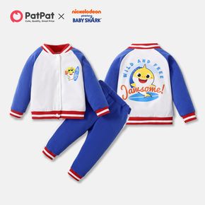 Baby Shark 2-piece Cotton front Buttons Jacket and Pants Set