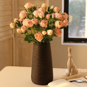 Vintage Artificial Rose Fake Rose Flowers Bouquet Silk Flowers for Home Table Office Party Decor Bouquet