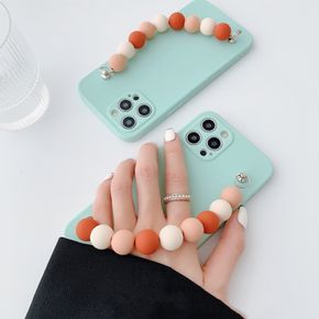 simples bracelet de perles de couleur 11 / 12pro / max / mini-pomme de x / xs / xr cas de téléphone mobile