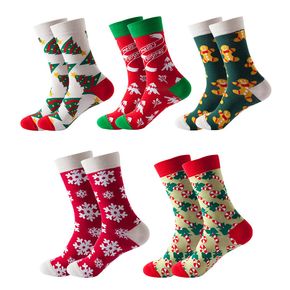 Women Christmas Socks Christmas Jacquard Tube Socks