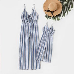 100% Cotton Striped Sling Matching Jumpsuits
