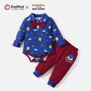 Baby Shark 2-piece Baby Boy Allover Bodysuit and Pants Sets