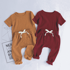 2pcs Baby Unisex casual Baby's Sets