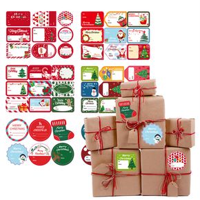 علامات هدايا عيد الميلاد ذاتية اللصق هدية الكريسماس بطاقة ملصقات عطلة ديكور يعرض تسميات الشارات تسميات الاسم