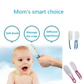 2-pack Baby Hair Brush and Comb Set Massage Scalp Brush for Newborn Toddler
