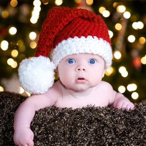 قبعة حمراء محبوكة للكريسماس للأطفال حديثي الولادة ملحقات تصوير للأطفال حديثي الولادة