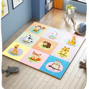 9er-Pack Tiere ineinandergreifender Teppich Spielmatte Weichschaum Baby Krabbelmatte Baby Boden Spielmatte für Kinder Teppiche Lerntiere
