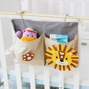 Baby Nursery Organizer Crib Organizer Hanging Organizer Bedside Storage Bag for Bed Rails Baby Stroller or Wall