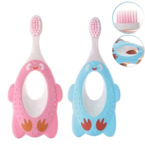 Baby Toothbrush Penguin Shape Super Soft High-Quality Filament Manual Toothbrush for 1-6 Years Old