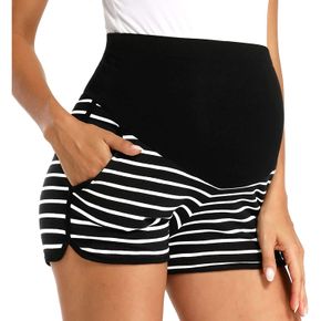 Maternity casual Stripes Print Sheath Casual pants High Waist Belly Support leggings Pregnancy Clothes