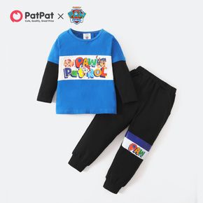 PAW Patrol 2-piece Toddler Boy  Cotton Colorblock 2 in 1 Tee and Solid Pants Set