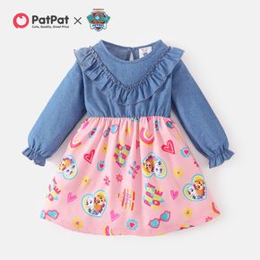 PAW Patrol Toddler Girl Cotton  Puppy Love Colorblock Dress