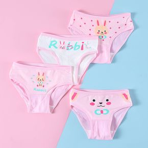 4pcs Baby / Toddler Cute Pink Rabbit Underwear