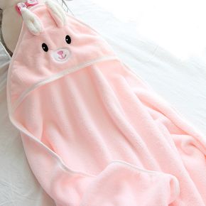 Baby Towel Animal Face Hooded Baby Towel Coral Fleece Bath Blankets 41*41 inch