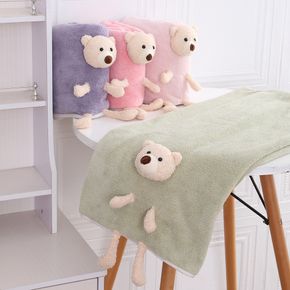 Baby Three-dimensional Cartoon Baby Coral Fleece Bath Towel Household Bath Towel