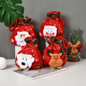 Christmas Santa Claus Packet Candy Bags Storage Decor Home Party Kitchen Organizer Chirstmas Bucket Bag