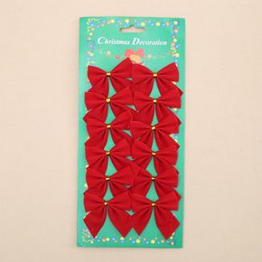 12- pack Christmas Ribbon Bows Christmas Tree Hanging Decor Xmas Wreaths Wrapping Supplies