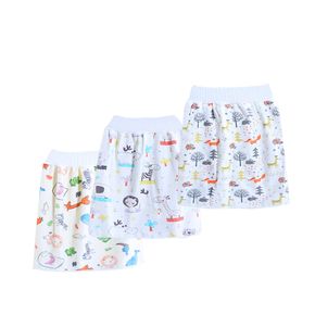 Baby Diaper Skirts Cartoon Print Washable Reusable Waterproof Diaper Skirt Shorts Baby Potty Training Skirts Nighttime Bedclothes