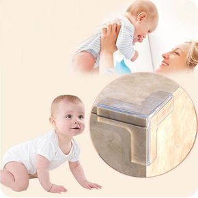 4-pack Soft Transparent Corner Protector Baby Proofing Corner Guards Kids Security Protection for Furniture Sharp Corner
