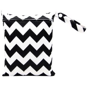 Cloth Diaper Bag Geometric Pattern Portable Waterproof Wet Dry Bag for Travel Beach Pool Stroller