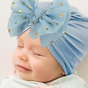Baby Sequin Dots Bow Turban Hat