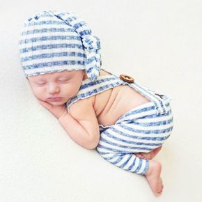 conjunto de calças para fotos de bebês recém-nascidos com listras