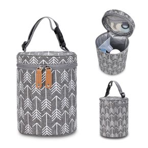 Insulated Baby Bottle Bag Large Capacity Multifunctional Breastmilk Cooler Bag Breast Pump Bag for Work Picnic Camping Outdoor