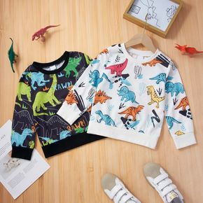 Kid Boy Dinosaur Print Long-sleeve Sweatshirt