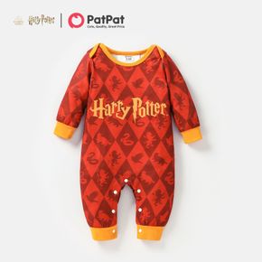 Harry Potter Baby Boy/Girl All Over Animals and Letter Print Long-sleeve Jumpsuit