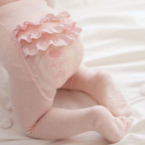 Baby / Toddler Ruffled Solid Tights