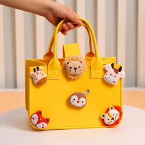 Animal Cartoon Felt Bag Reusable Portable Handbag Storage Bag Full Moon Birthday Party Gift Bag