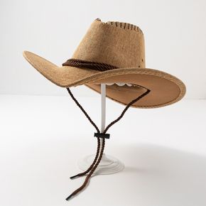 قبعة رعاة البقر مزينة برباط علوي مزينة بخياطة علوية للكبار