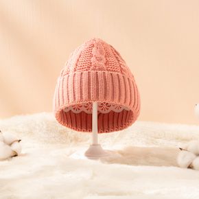 Baby / Toddler Simple Plain Cable Twist Knit Beanie Hat