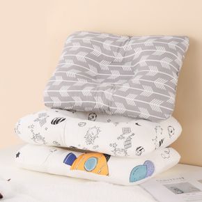 Cartoon Print Cotton Baby Sleeping Pillow to Help Prevent and Treat Flat Head Syndrome