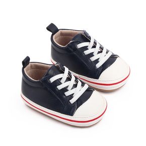 Baby / Toddler Lace Up Soft Sole Deep Blue Prewalker Shoes