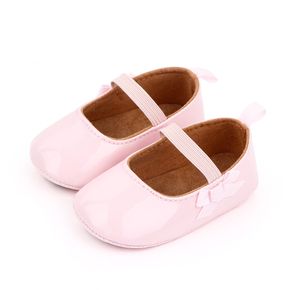 Baby / Toddler Side Bow Decor Elastic Strap Pink Prewalker Shoes