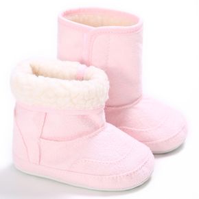 Baby / Toddler Top-stitching Design Velcro Fleece-lining Prewalker Shoes