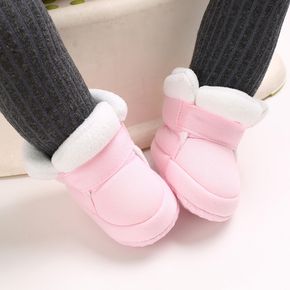 طفل / طفل رضيع شتاء دافئ الفيلكرو الوردي أحذية prewalker