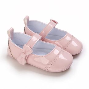Baby / Toddler Side Bow Decor Pink Prewalker Shoes