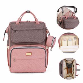 100% Cotton Multi-compartment Mummy Diaper Baby Bottle Bag Backpack Large Capacity Waterproof Travel Backpack with USB