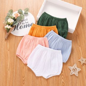 100% Cotton Solid Color Crepe Fabric Baby Shorts