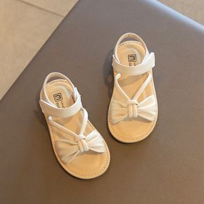 Toddler Bow Decor White Sandals
