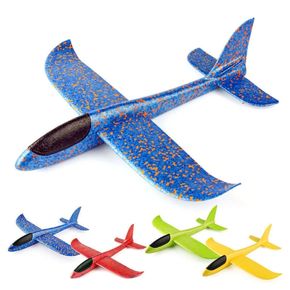 Foam Glider Airplane Toys Foam Throwing Flying Airplane 48cm Hand Throw Free Fly Plane Family Outdoor Yard Game Toys Kids Gifts (Random Color of Camouflage Spots)