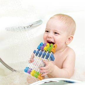 5 Water Flutes Music Song Sheets Instruments Kids Fun Children Bath Toy
