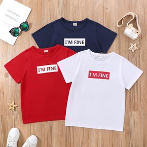 Fashionable Kid Boy/Kid Girl Casual Letter Print Short-sleeve T-shirt