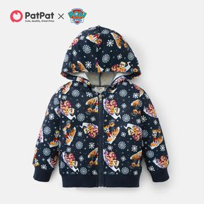 PAW Patrol Toddler Boy Pups Team Allover Christmas Hooded Zip-up Coat