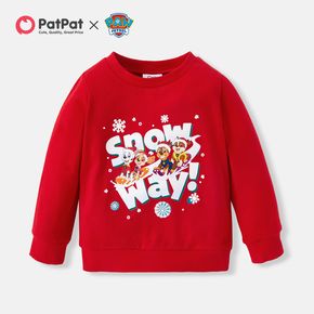 Pfote Patrouille Kleinkind Jungen/Mädchen Weihnachten Schnee und Welpen Team Pullover Sweatshirt