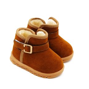 Toddler / Kid Solid Color Velcro Closure Fleece-lining Boots