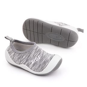 Toddler Grey Streak Print Slip-on Sports Shoes